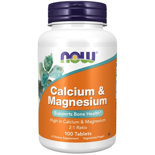 Now Foods, Calcium & Magnesium, Supports Bone Health 100 - 250 Tablets - Ultimate Sup Singapore