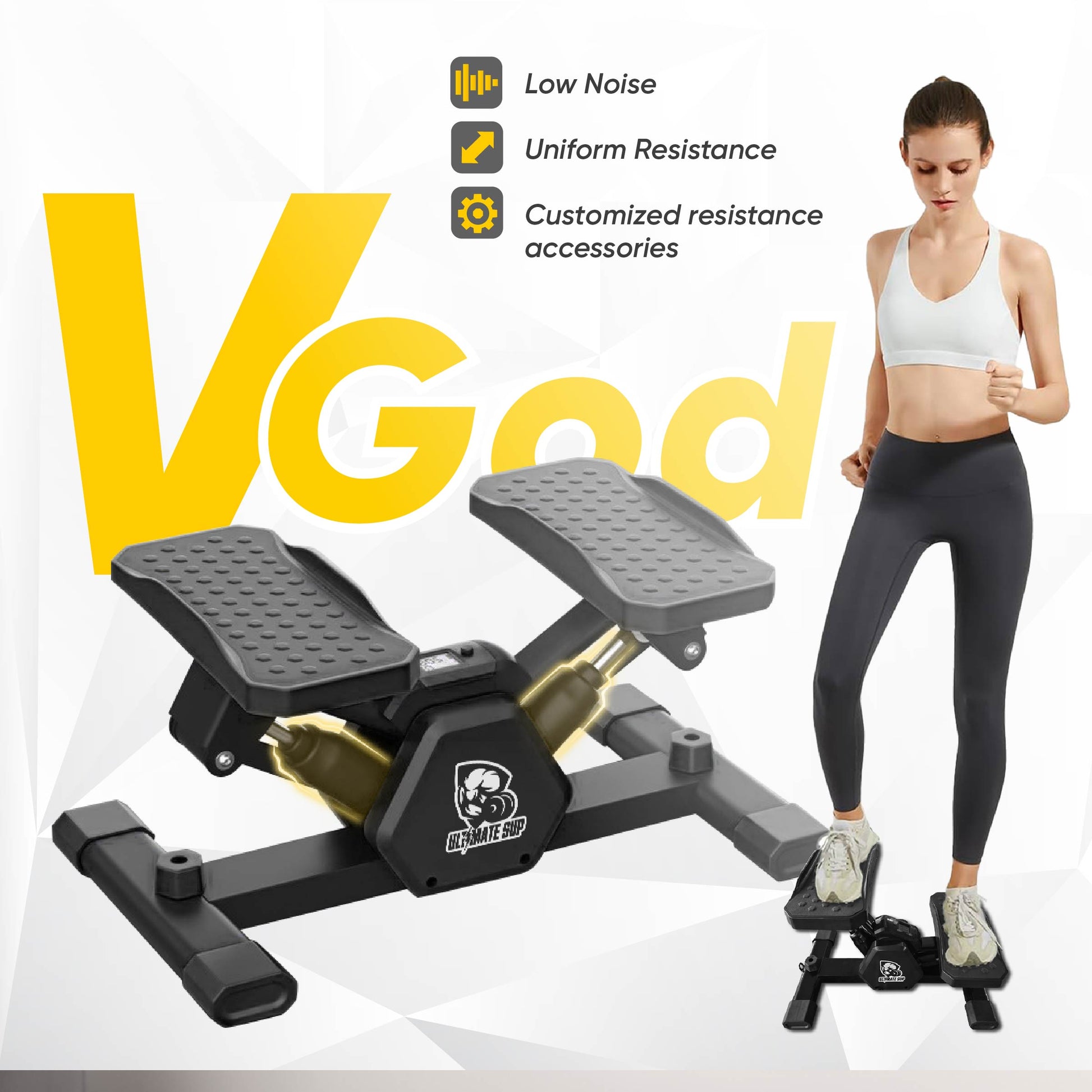 Ultimate Sup, Premium Stepper Machine, Twist Steppers for Exercise, Mini Stair Stepper, Home Gym Exercise - Ultimate Sup Singapore