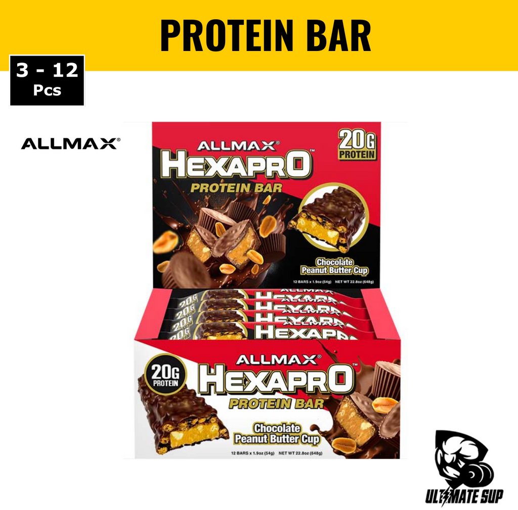 ALLMAX, Hexapro Protein Bar, 3 - 12 Bars, 1.9 oz (54 g) Each, Thumbnails