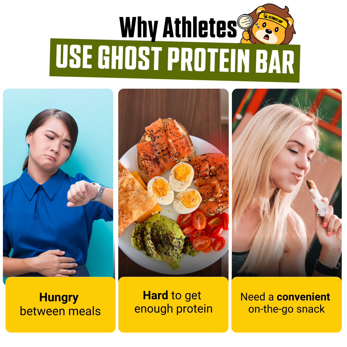 GHOST Dual Protein Bar 20g Protein & 2g Sugar for Muscle Recovery Various Flavor 3-12pc