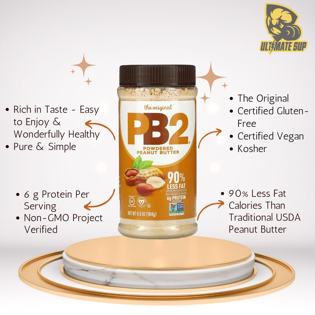 PB2 Foods, The Original PB2, Powdered Peanut Butter, 6.5 - 16 - 32 oz - Ultimate Sup Singapore