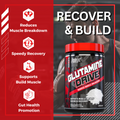 Nutrex Research, Glutamine Drive, Muscle Recovery, Muscle Growth, Amino Acid, Gut Health, Unflavored, 300g - Ultimate Sup Singapore