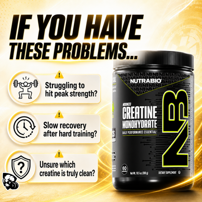 NutraBio, Monohydrate Creatine Powder, Micronized for Fast Absorption and Maxizimes Muscle, 150-500g