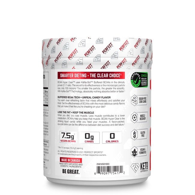 PERFECT Sports, Vegan BCAA Hyper Clear, 30 Servings - Ultimate Sup Singapore