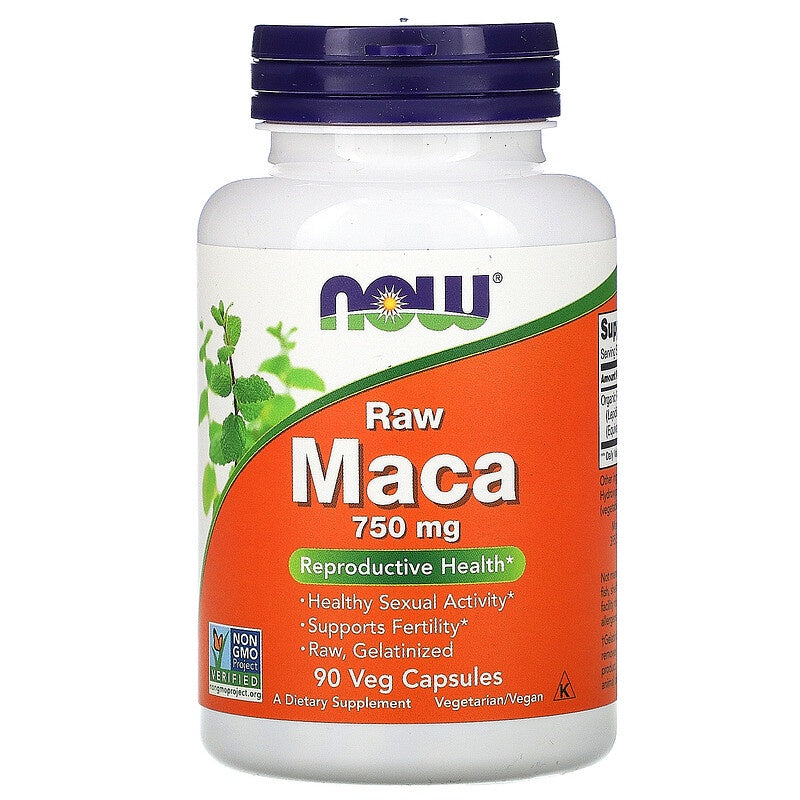 Now Foods, Maca, Raw, Reproductive Health, Sexual Well-being Support, 750 mg, 90 Veggie Caps - Ultimate Sup Singapore