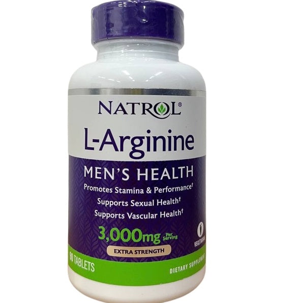 Natrol, L-Arginine, Mens Health, Sexual Health, Stamina and Performance Supplement, 3,000 mg, 90 Tablets - Ultimate Sup Singapore