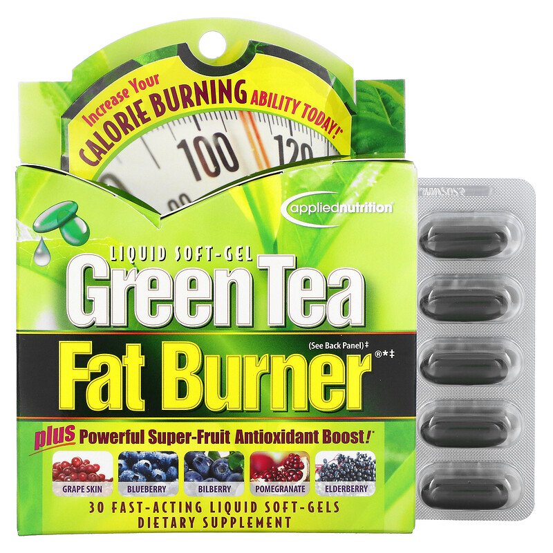 Appliednutrition, Green Tea, Fat Burner, EGCG, Antioxidant, Lose Weight Supplement, 30-90 Liquid Softgels - Ultimate Sup Singapore