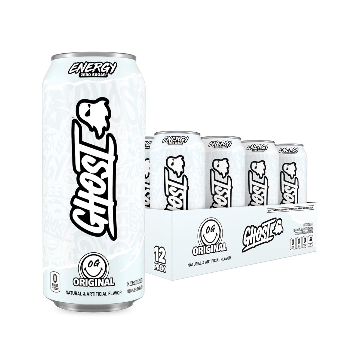 GHOST, Energy Drink, 200mg Caffeine, 12 Cans