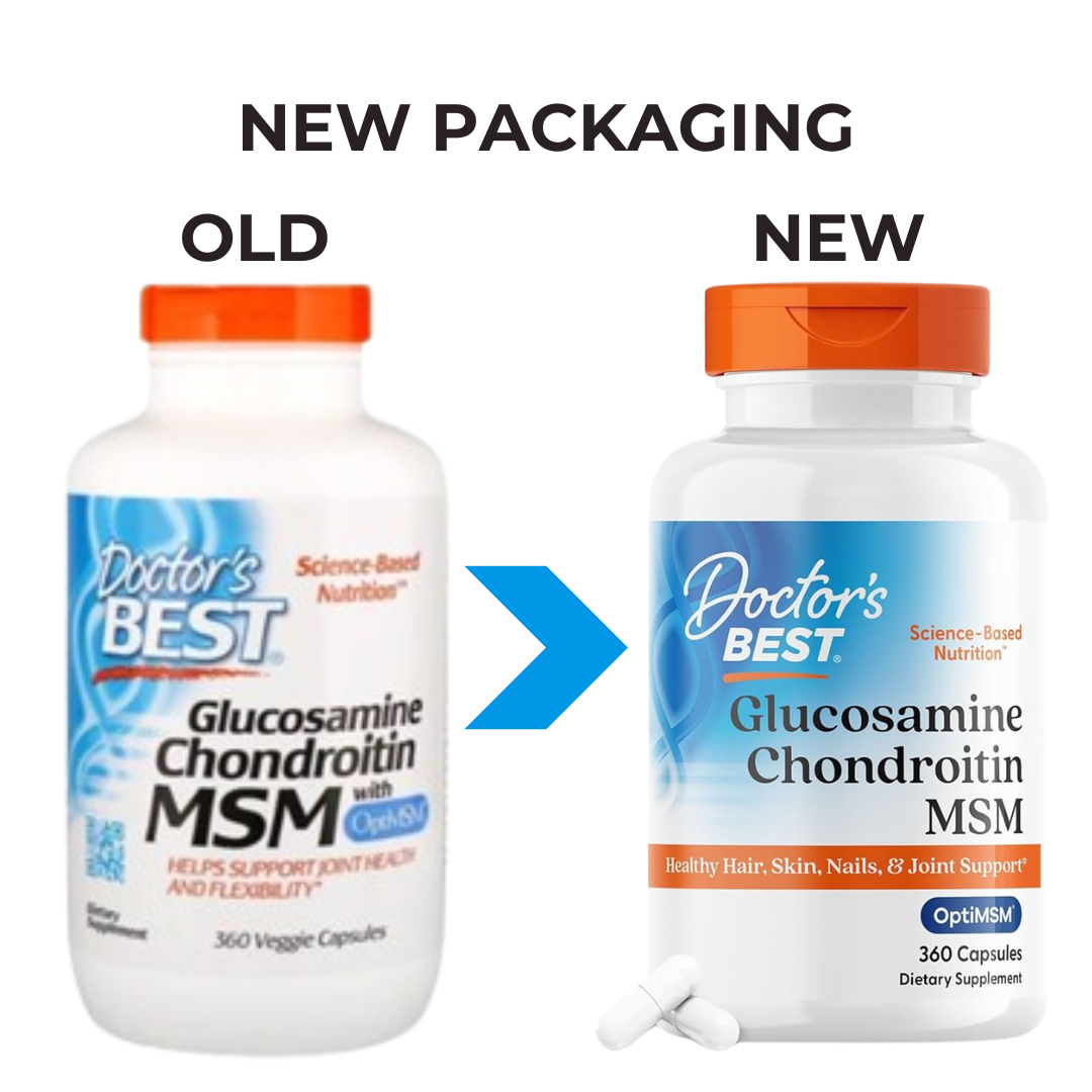 Doctor's Best, Glucosamine Chondroitin MSM with OptiMSM, 240-360 Veggie Caps - Ultimate Sup Singapore