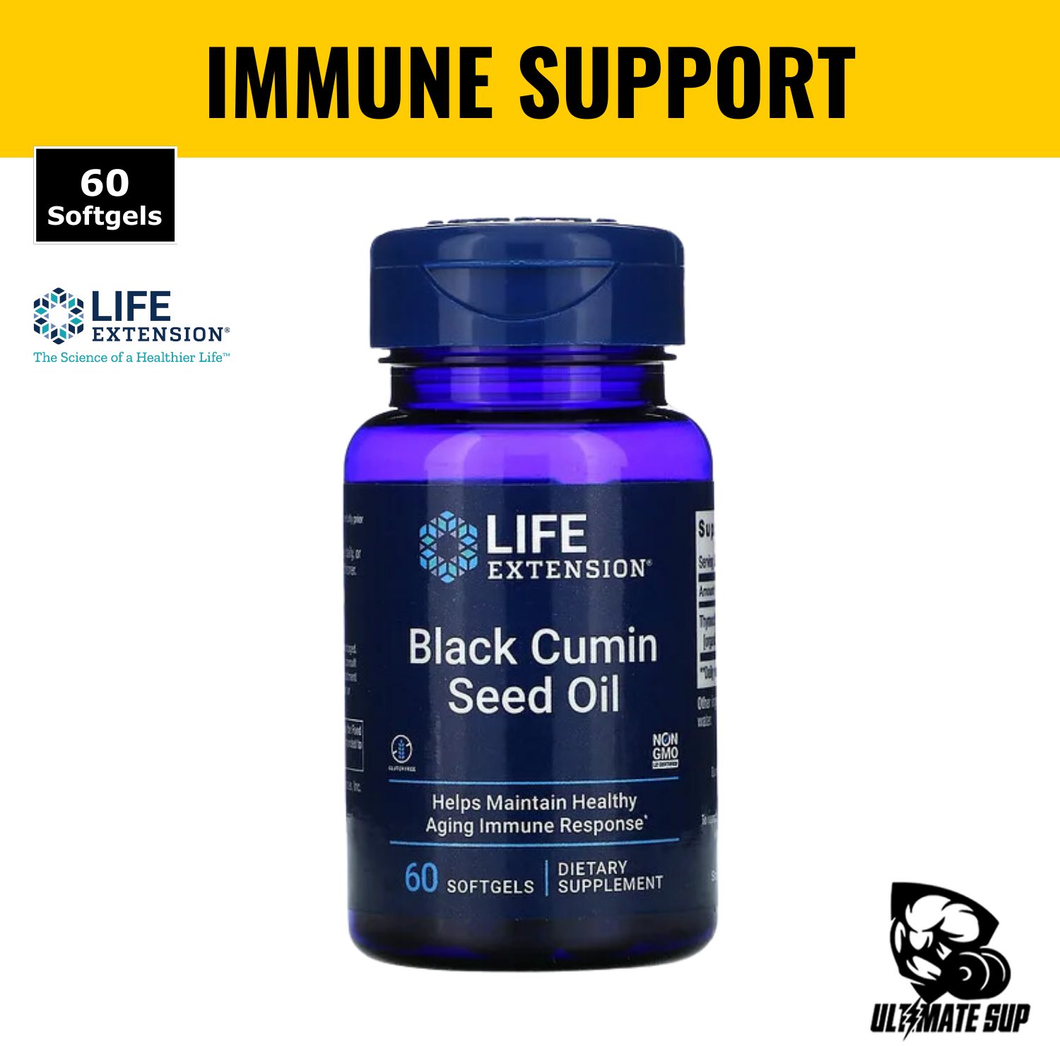 Life Extension, Black Cumin Seed Oil, 60 Softgels - Ultimate Sup Singapore