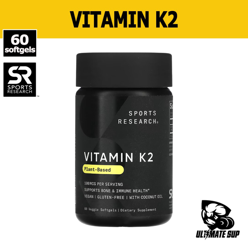 Sports Research, Vitamin K2 100mcg, 60 Veggie Softgels, thumbnail