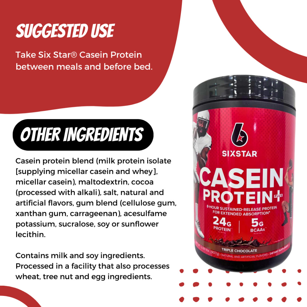 Six Star, Elite Series, Casein Protein, Muscle Recovery, 2 lbs (907 g) - Ultimate Sup Singapore