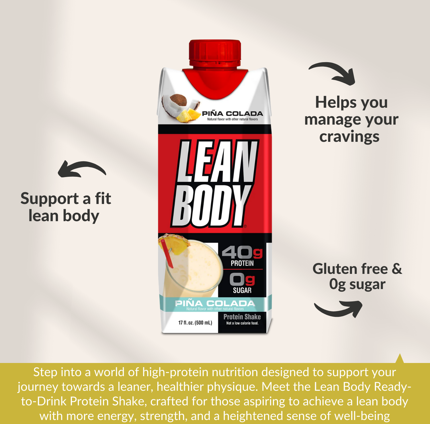 Labrada, Lean Body Ready-to-Drink Protein Shake, 500ml - Ultimate Sup Singapore