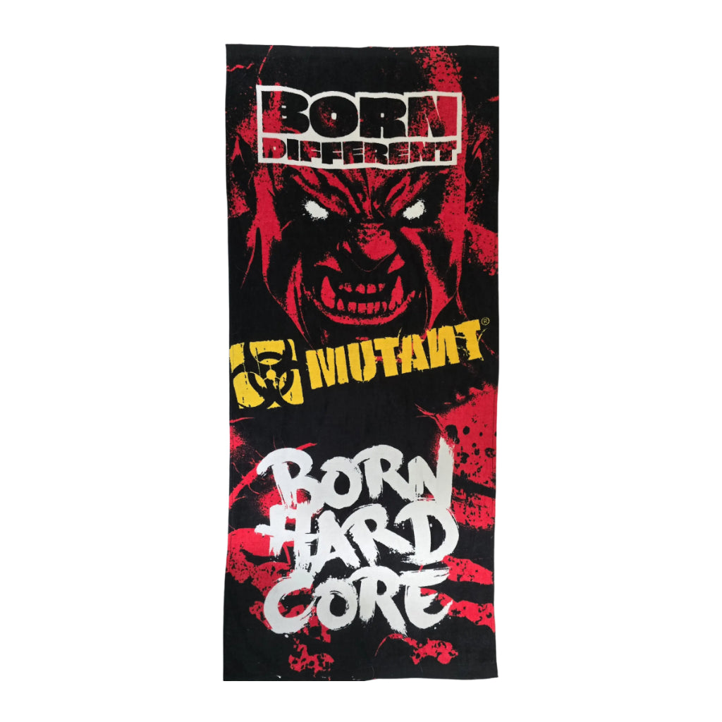 Mutant, Black Towel, Red Modified Biohazard Logo, 100% cotton - Ultimate Sup Singapore