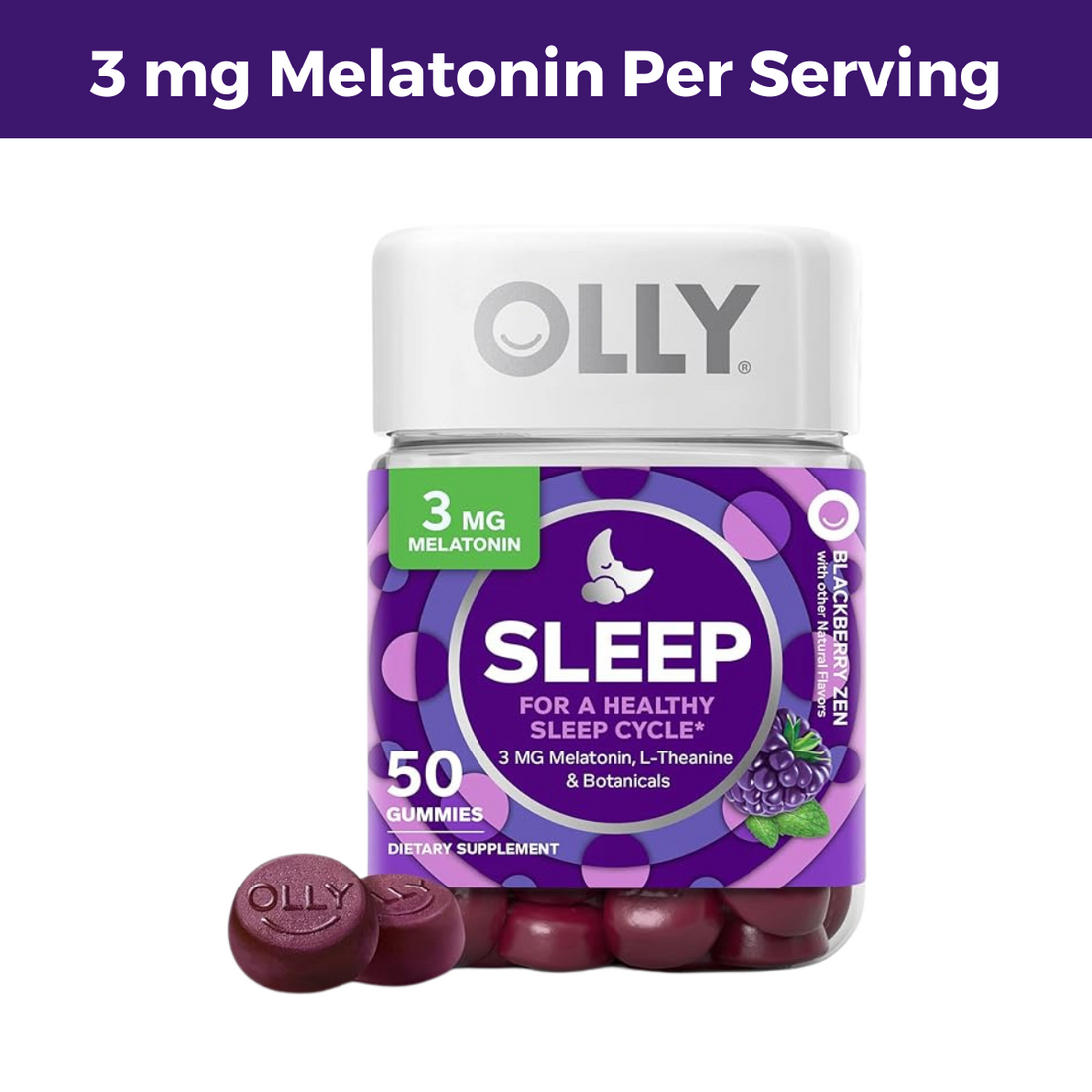 OLLY, Sleep Gummy, 50 - 60 Gummies - Ultimate Sup Singapore