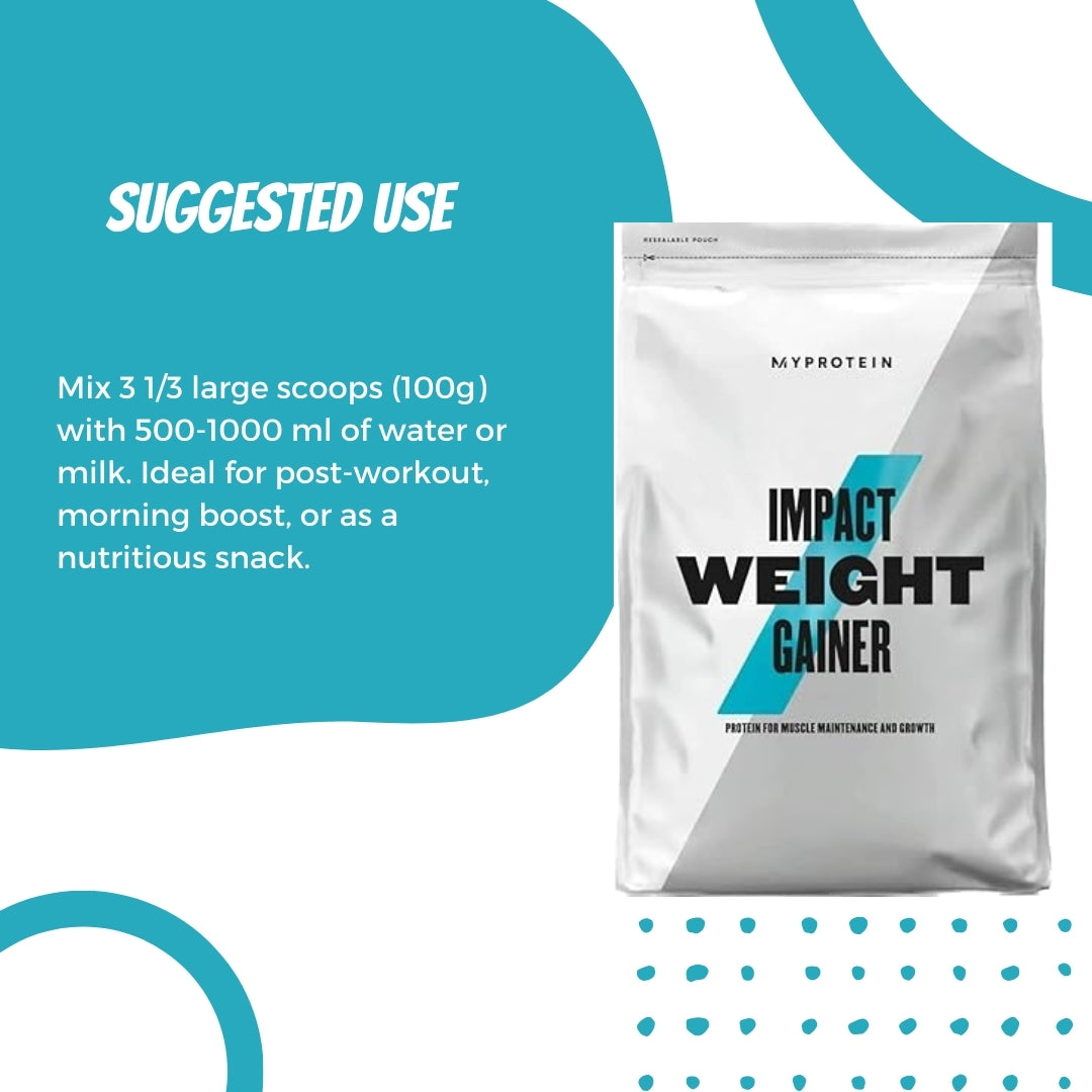 Myprotein Impact Weight Gainer Blend Build Muscle & Gain Weight, Mass Gainer For Strength & Size, Dietary Supplement, 1 - 2.5kg - Ultimate Sup Singapore