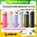 Owala FreeSip Insulated Stainless Steel Blender Bottle w Locking Push Button Lid, 19oz - 24oz - 32oz - 40oz - Ultimate Sup Singapore