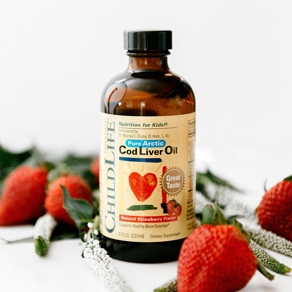 ChildLife, Pure Arctic Cod Liver Oil, Natural Strawberry, Supports Healthy Brain Function, 237ml - Ultimate Sup Singapore