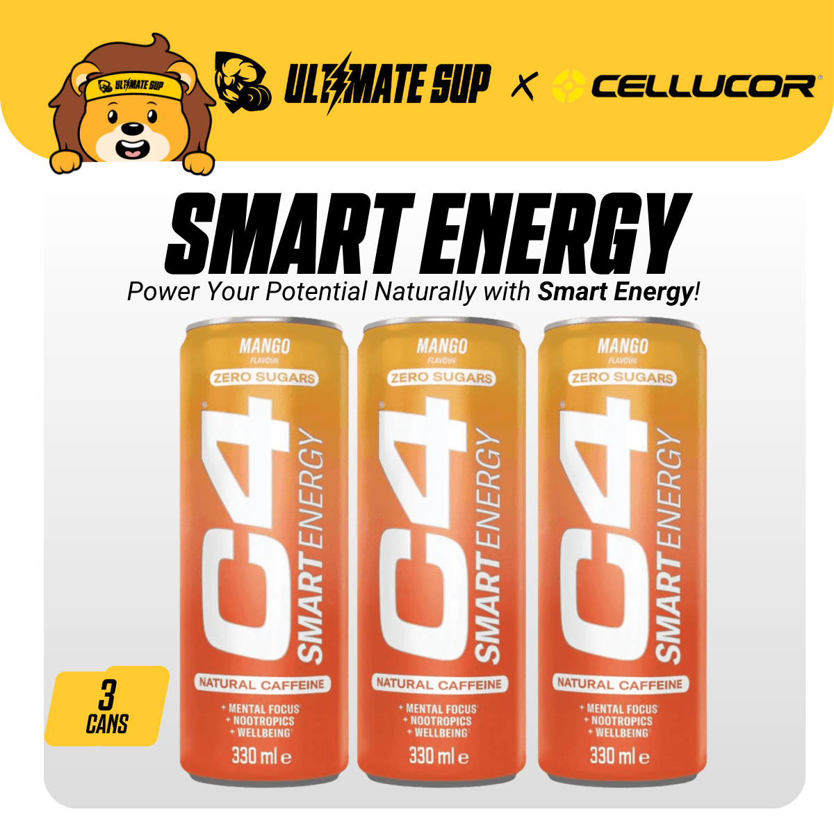 Cellucor C4 Smart Energy 12 x 330ml - Ultimate Sup Singapore