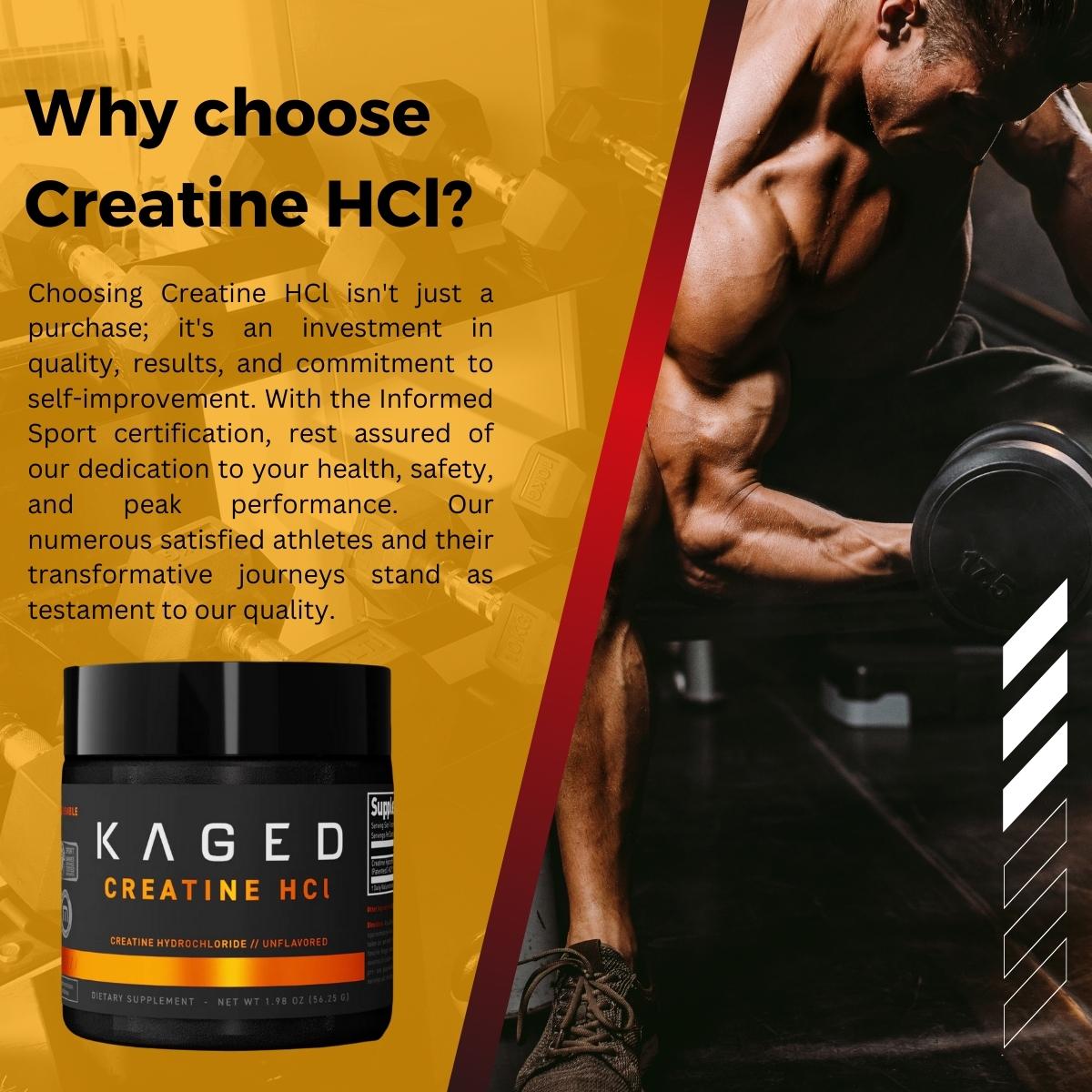 Kaged, Creatine HCl, Unflavored, 1.98 oz (56.25 g) - Ultimate Sup Singapore