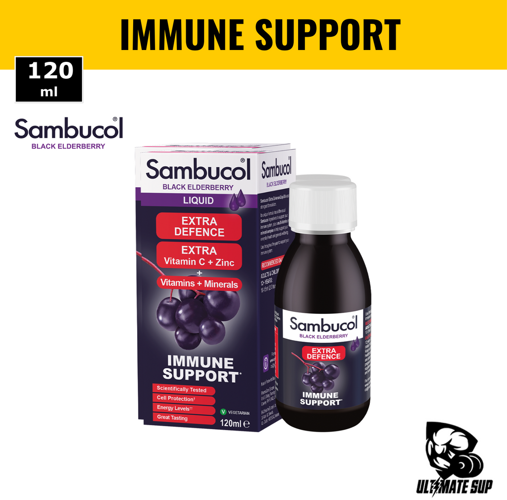 Sambucol Extra Defence Liquid, EXTRA Vitamin C, Zinc, Vitamins & Minerals, 120ml, Thumbnails