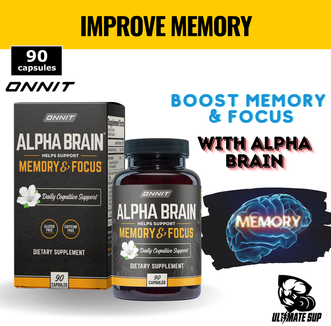 ONNIT Alpha Brain, Caffeine-Free Focus, Brain Booster & Memory Support, 90 Capsules - Ultimate Sup Singapore