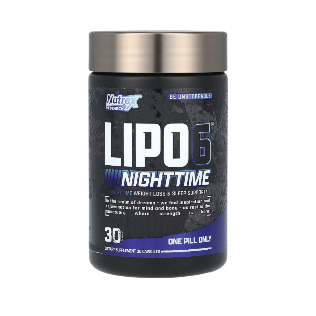 Nutrex Research LIPO-6 Black Nighttime, Fat Burner, 30 Black-Caps - Ultimate Sup Singapore