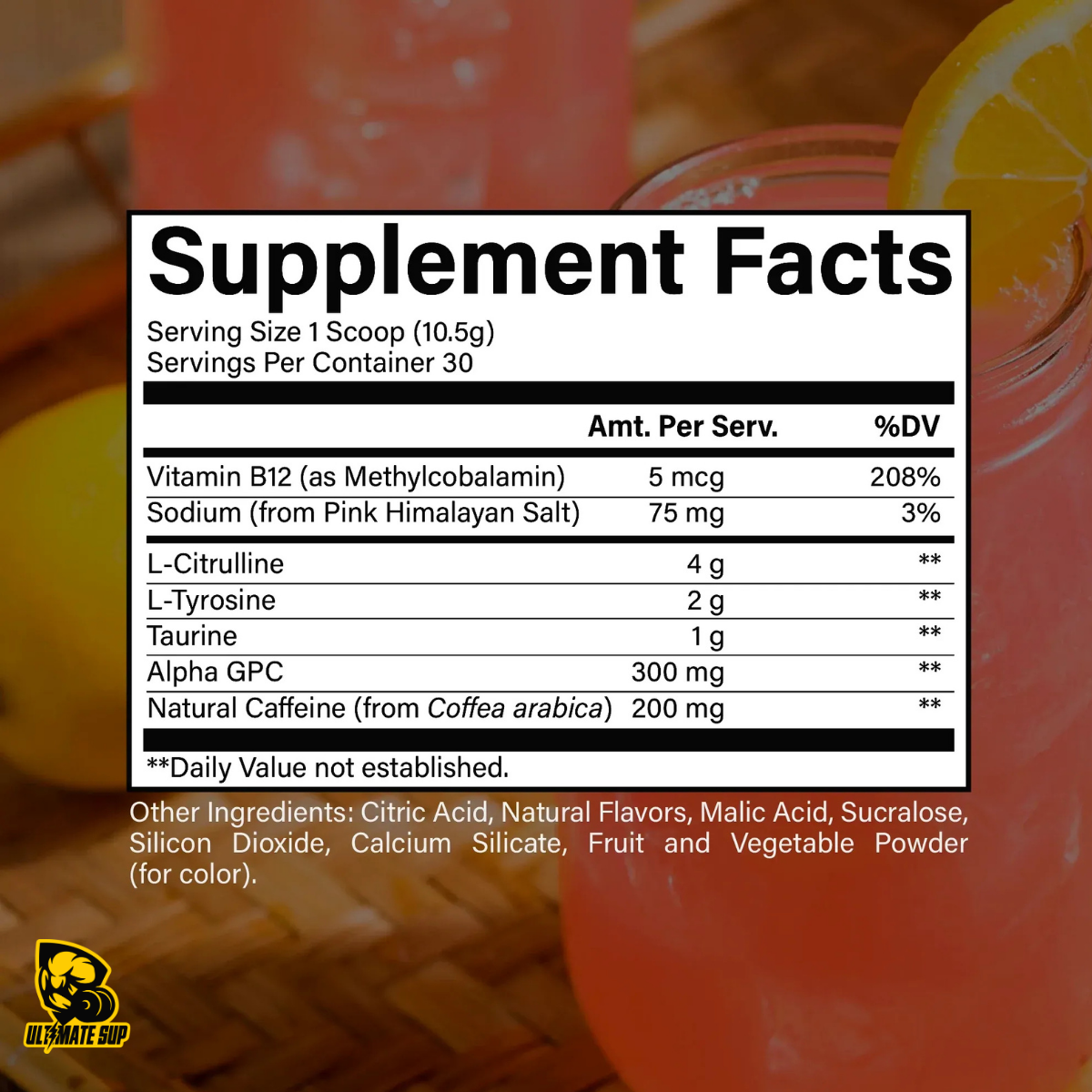 RAW Nutrition Essential Tingle-Free Pre-Workout Powder 200mg Caffeine, No Beta-Alanine, Energy Focus Pump 30 servings