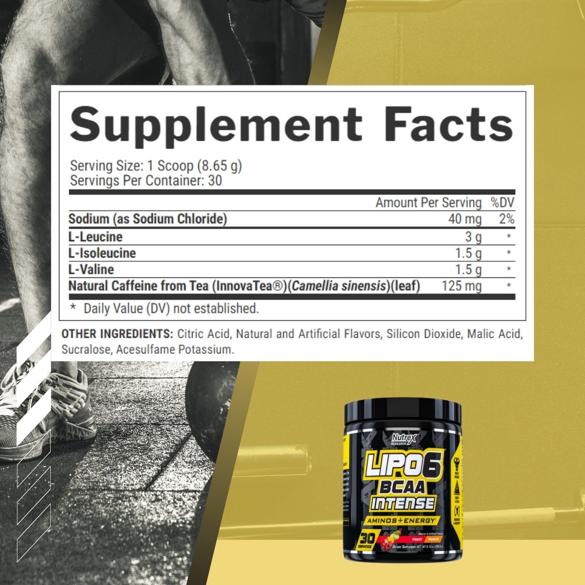 Nutrex Research, Lipo-6 BCAA Intense, 9.15 oz (30 servings) - Ultimate Sup Singapore