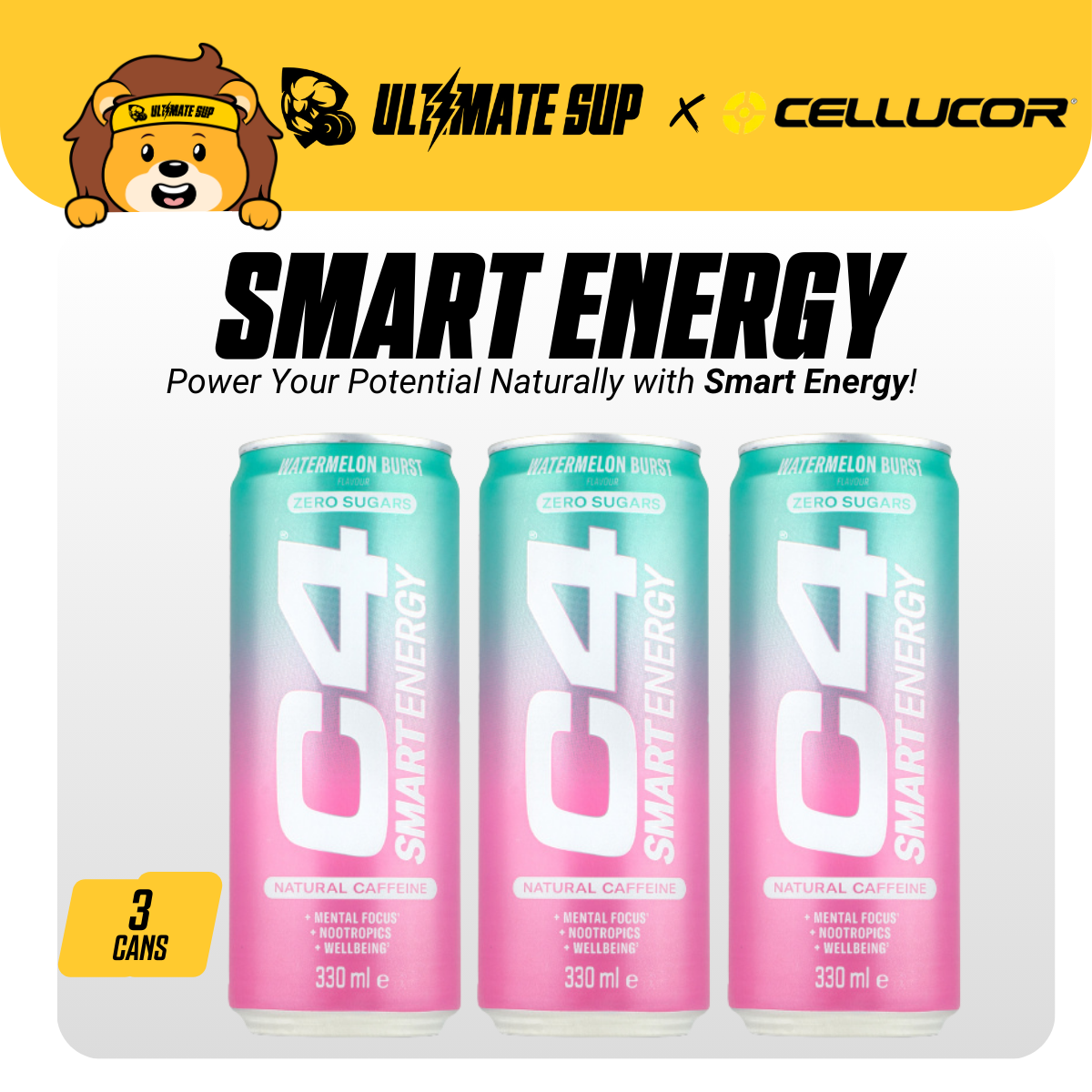 Cellucor C4 Smart Energy 12 x 330ml - Ultimate Sup Singapore