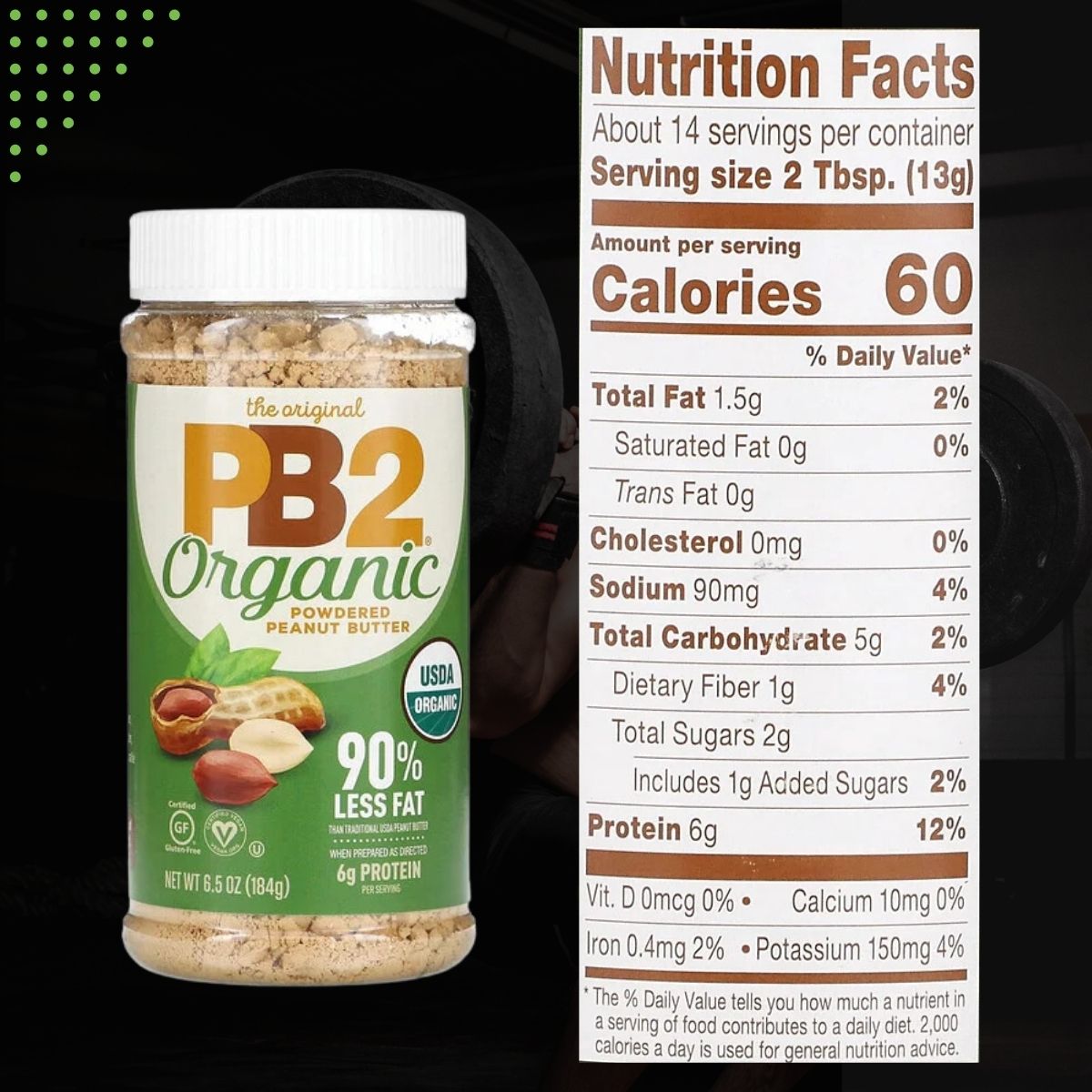 PB2 Foods, Organic Powdered Peanut Butter, 6.5 - 16 oz - Ultimate Sup Singapore