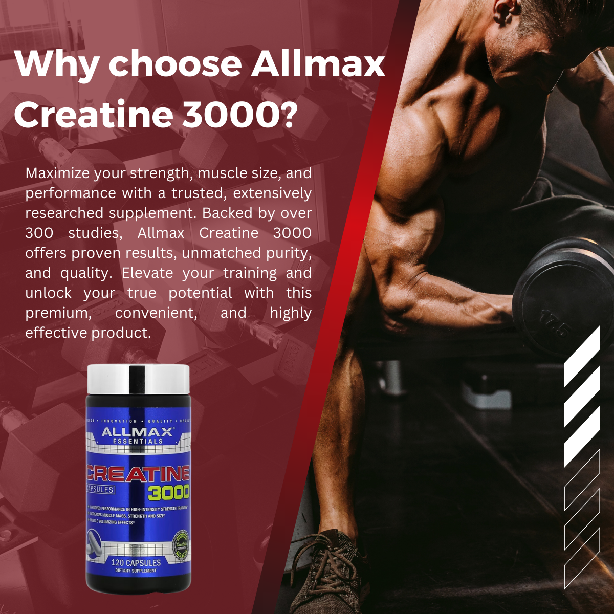 ALLMAX, Creatine 3000, 120 Caps - Ultimate Sup Singapore