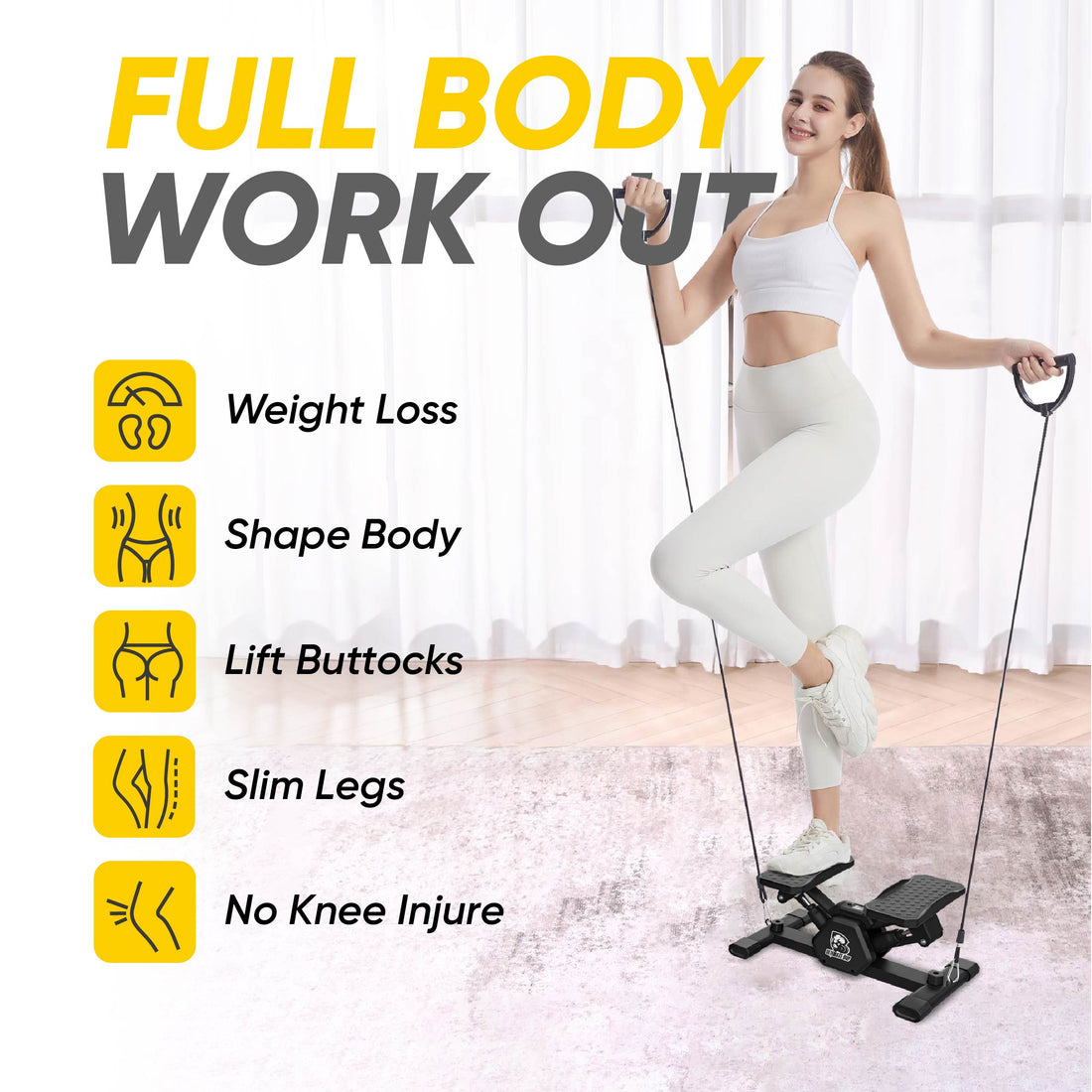 Ultimate Sup, Premium Stepper Machine, Twist Steppers for Exercise, Mini Stair Stepper, Home Gym Exercise - Ultimate Sup Singapore