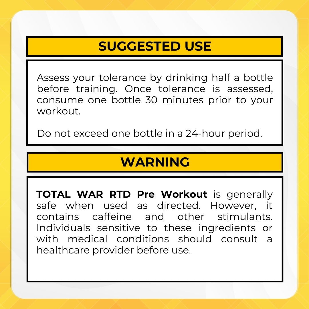 Redcon1, Total War Ready To Drink Preworkout, Energy Drink, Various Flavour, 3-12 Servings - Ultimate Sup Singapore