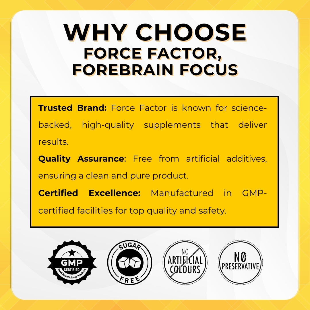 Force Factor, Forebrain Focus, 60 Vegetable Capsules - Ultimate Sup Singapore