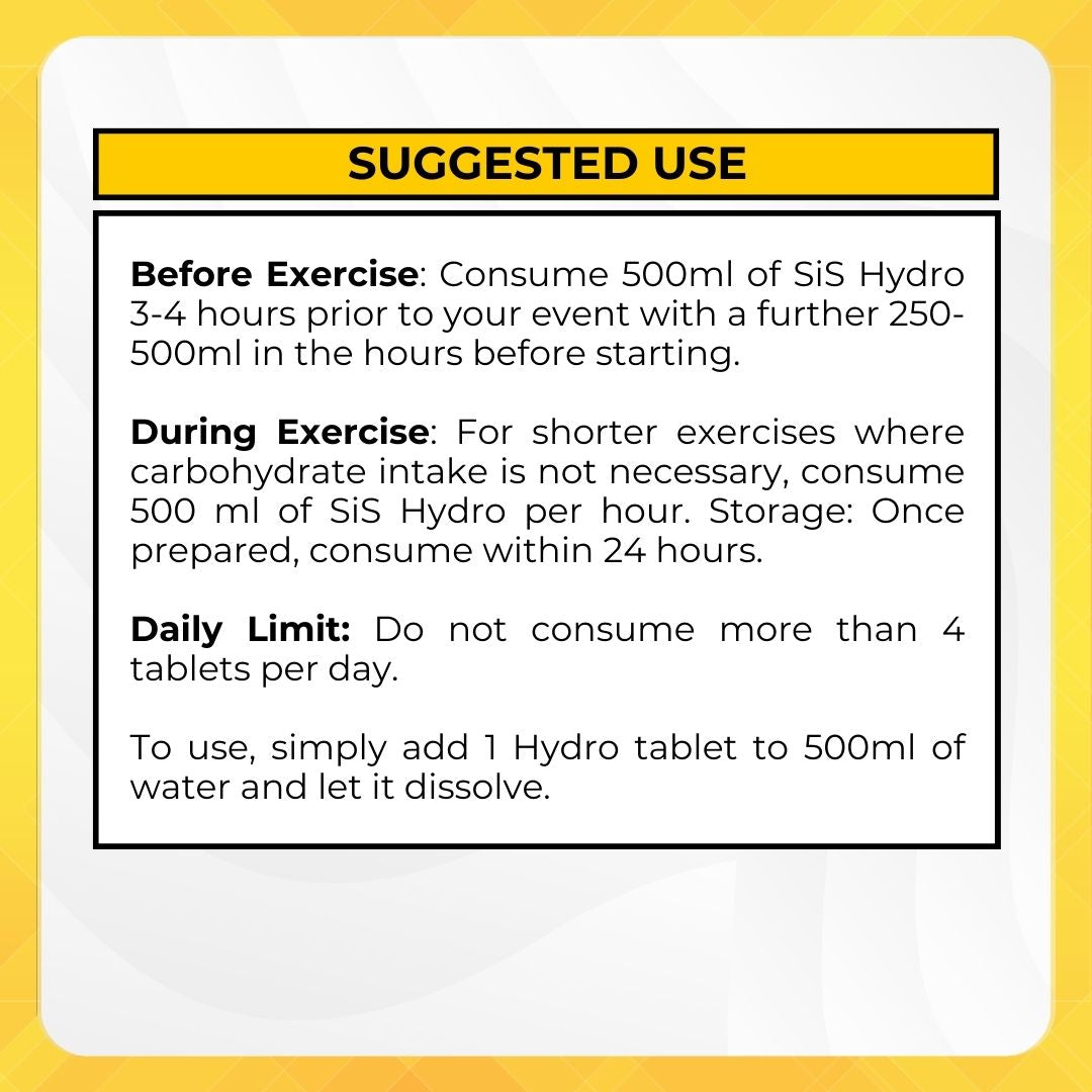 Science In Sport (SiS), Hydro Tablets, Electrolytes Drink For Hydration, Various Flavours, 20 Tablets, 4,2 gram - Ultimate Sup Singapore