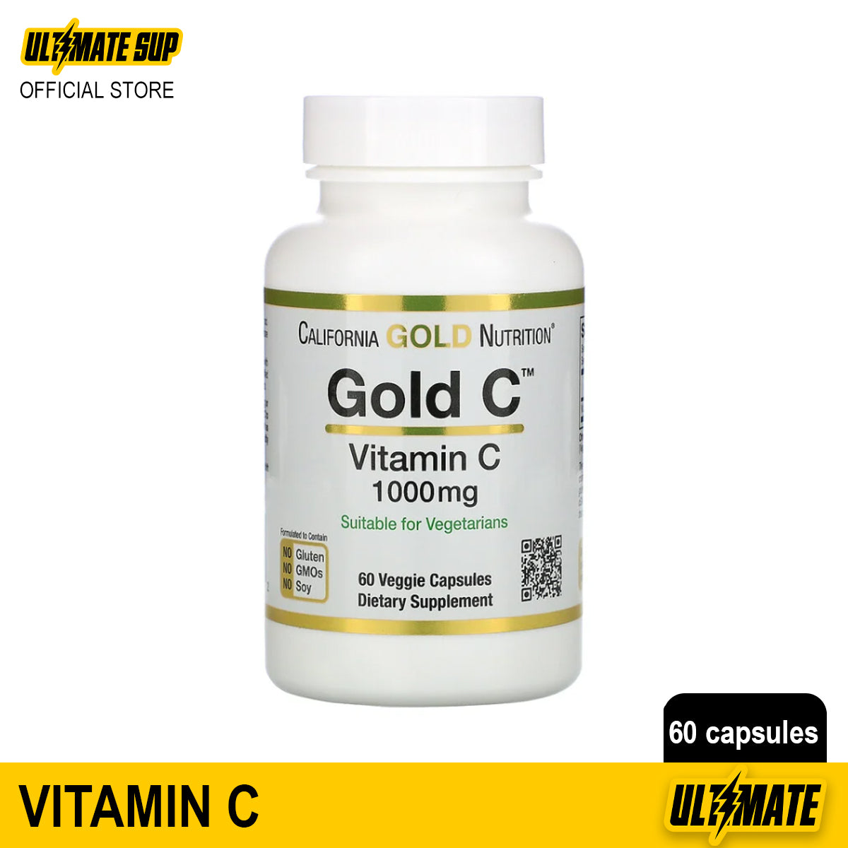 California Gold Nutrition, Gold C, Vitamin C, antioxidant, supports immune health, 750mg / 1000mg - Ultimate Sup Singapore