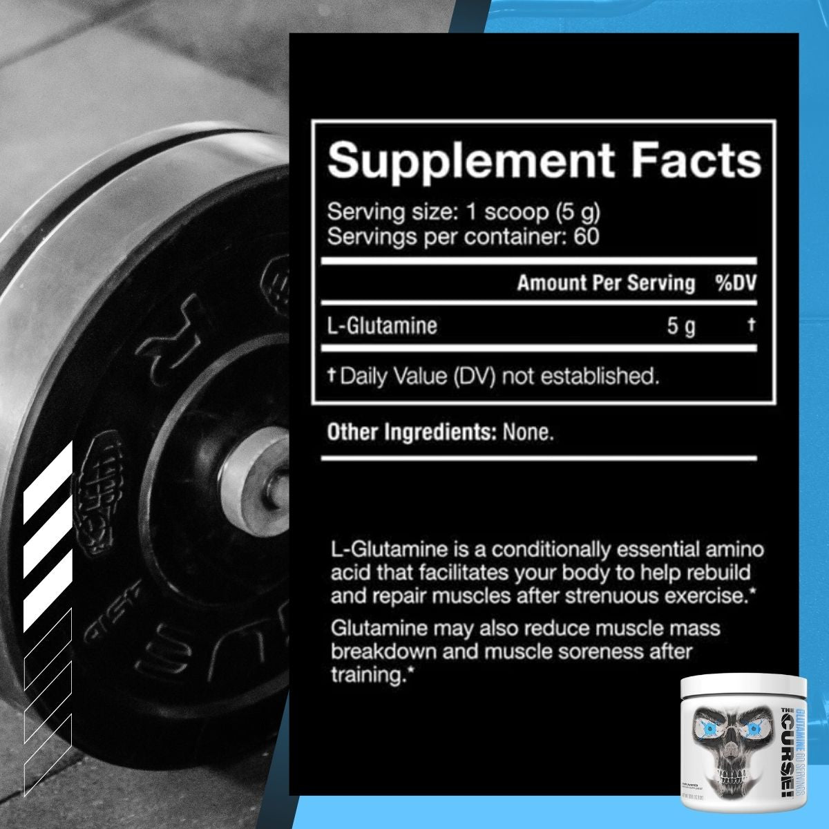 JNX, The Curse! Micronized Glutamine, 60 Servings - Ultimate Sup Singapore