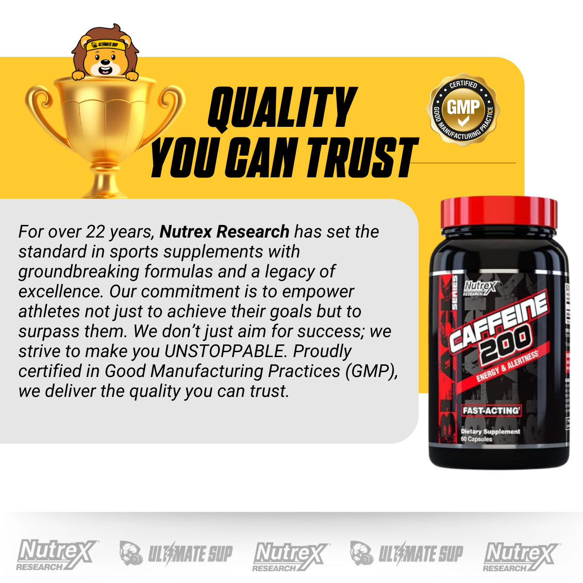 Nutrex Research, Caffeine 200, 60 capsules - Ultimate Sup Singapore