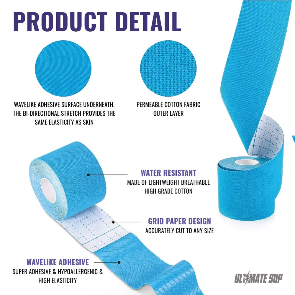 UltimateSup, Kinesiology Tape, Sports Tape, Cotton, Spandex, Acrylic Glue, With Various Colors - Ultimate Sup Singapore