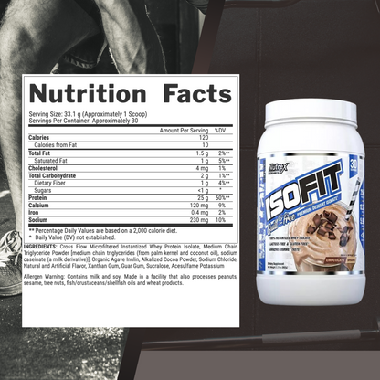 Nutrex Research, IsoFit Whey Protein Isolate, 30-70 Sers - Ultimate Sup Singapore