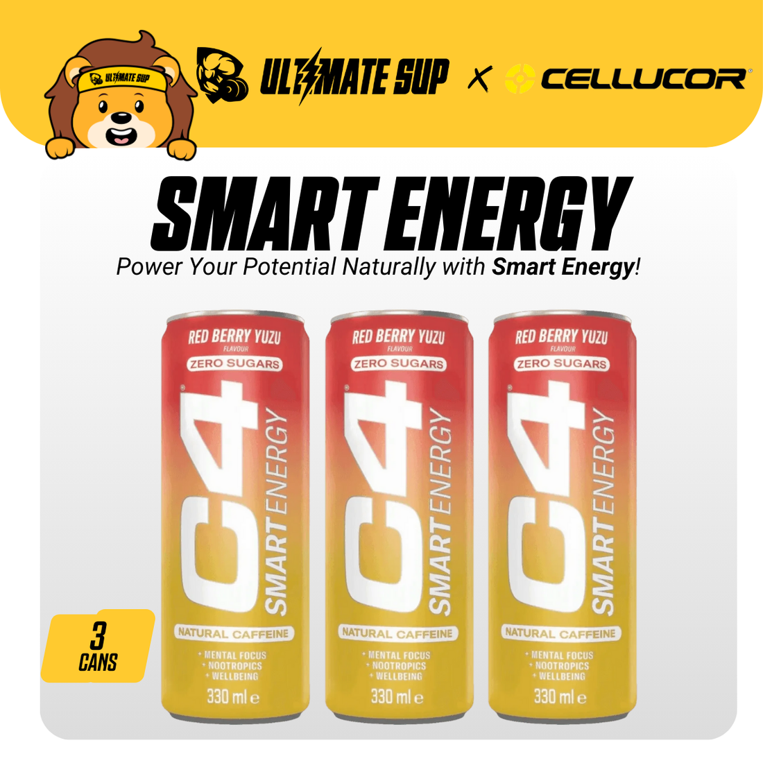 Cellucor C4 Smart Energy 12 x 330ml - Ultimate Sup Singapore