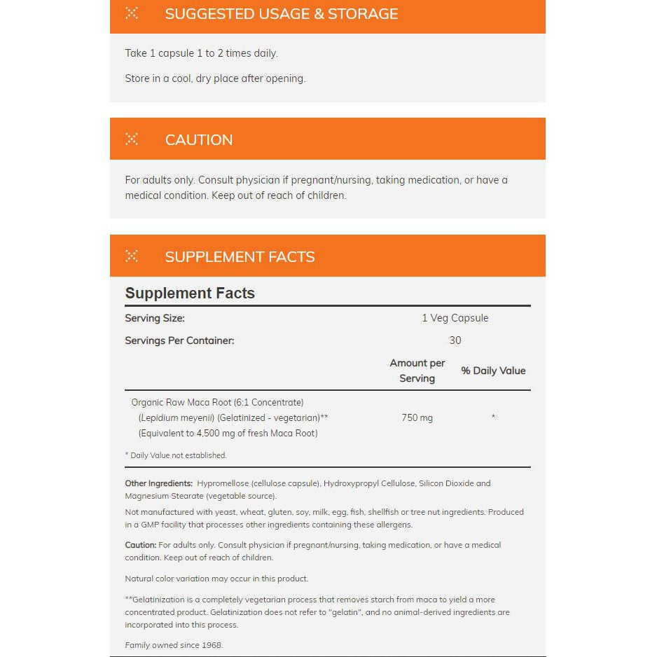 Now Foods, Maca, Raw, Reproductive Health, Sexual Well-being Support, 750 mg, 90 Veggie Caps - Ultimate Sup Singapore