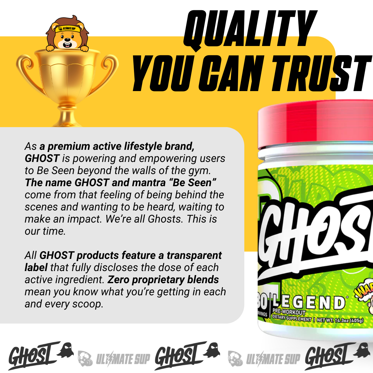 GHOST Legend All Out V3 Pre-Workout Powder, High-Stim, Energy Boost, Sugar-Free, Various Flavors, 30 Servings, why choose brand