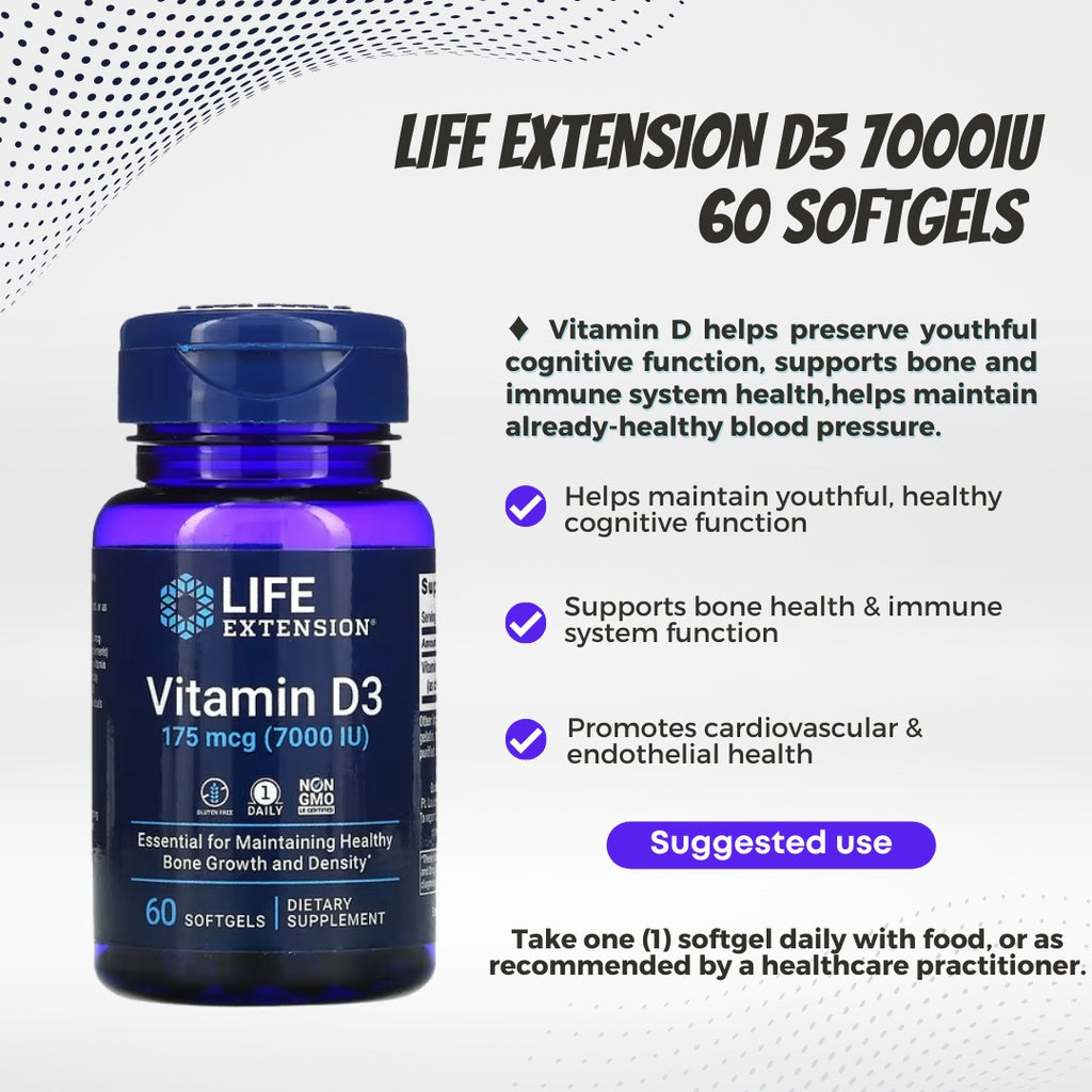 Life Extension, Vitamin D3, 60-250 Softgels - Ultimate Sup Singapore