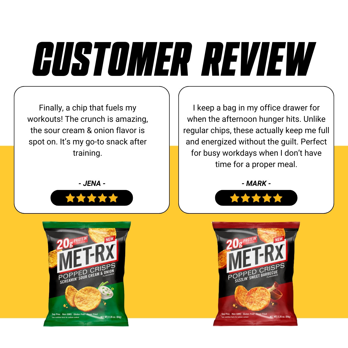 Met-Rx Popped Protein Crisps, Protein Chip, 20g protein, Non GMO, Gluten Free 6pcs - Ultimate Sup Singapore