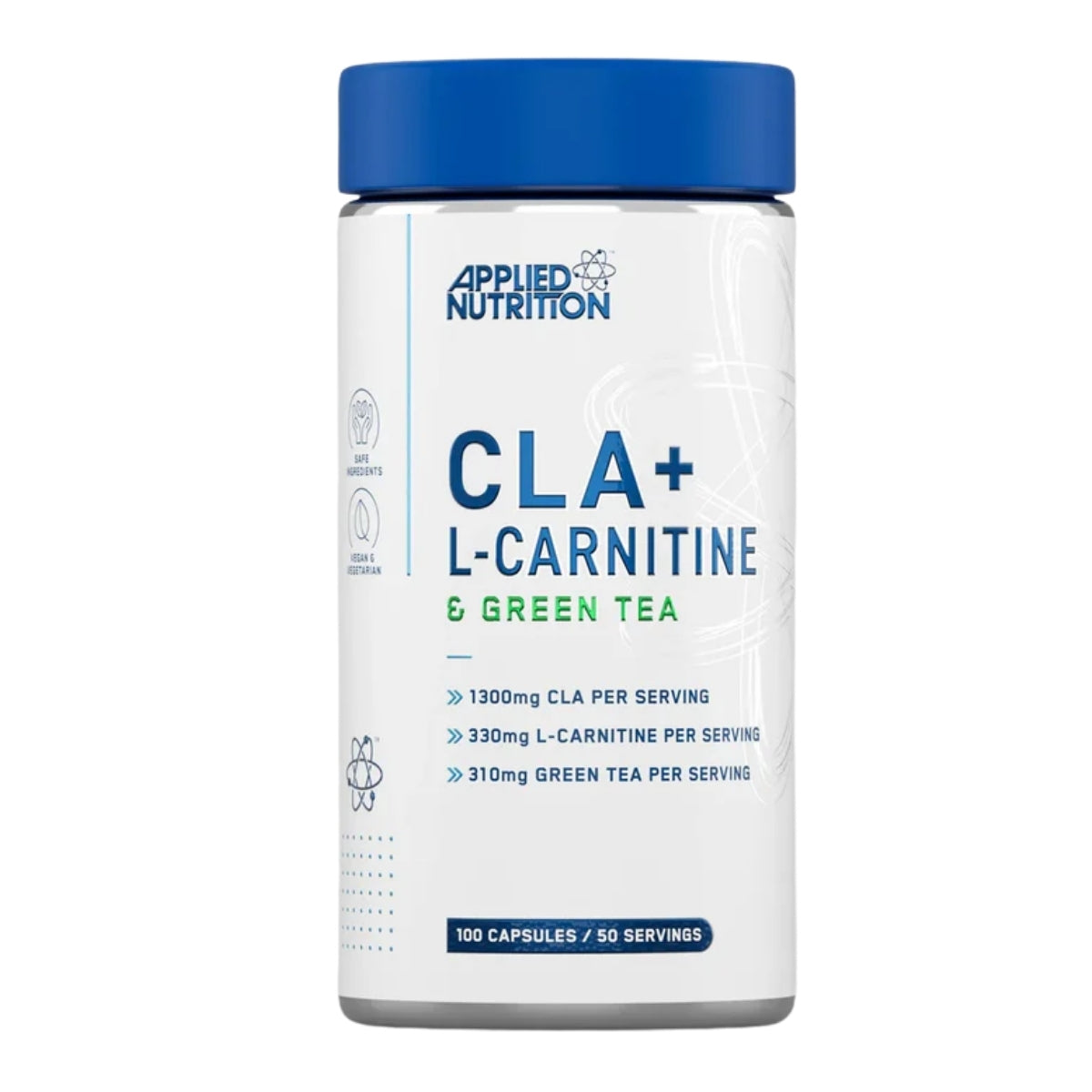Applied Nutrition, CLA + L-Carnitine & Green Tea, Metabolism & Energy Support, 100 Capsules