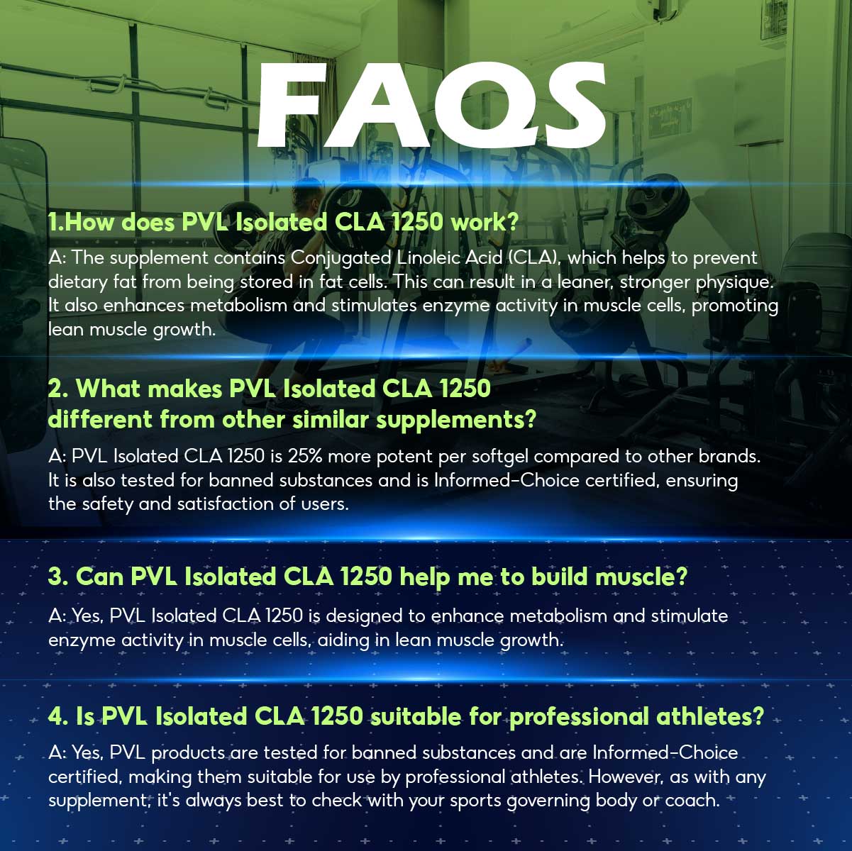 PVL Isolated CLA 1250 FAQs