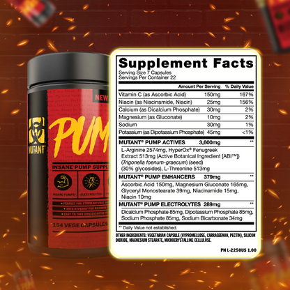 Mutant, PUMP, 154 Capsules - Ultimate Sup Singapore