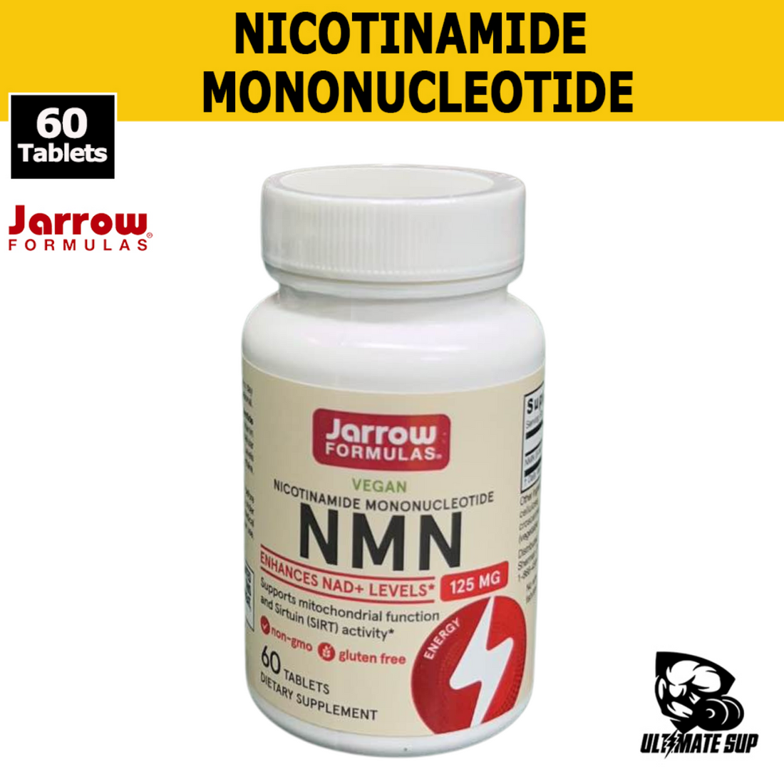 Jarrow Formulas, NMN (Nicotinamide Mononucleotide), 125 mg, 60 Tablets - Ultimate Sup Singapore